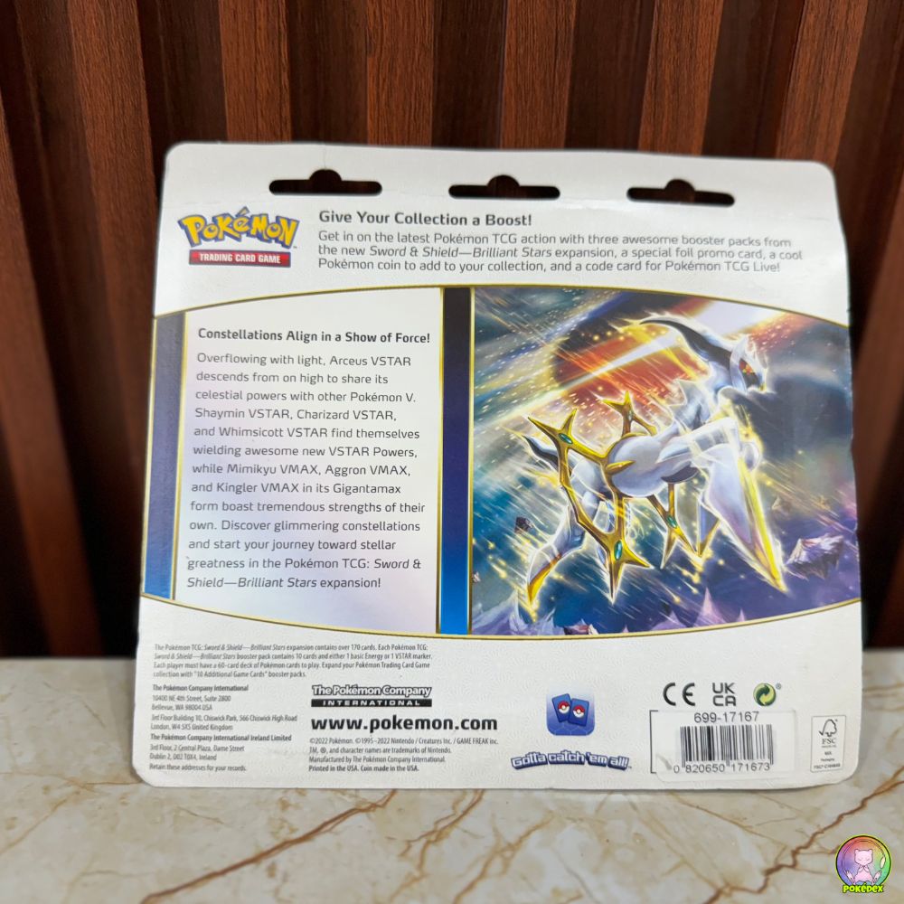 Pokémon TCG: 3 Pack Blister | Brilliant Stars