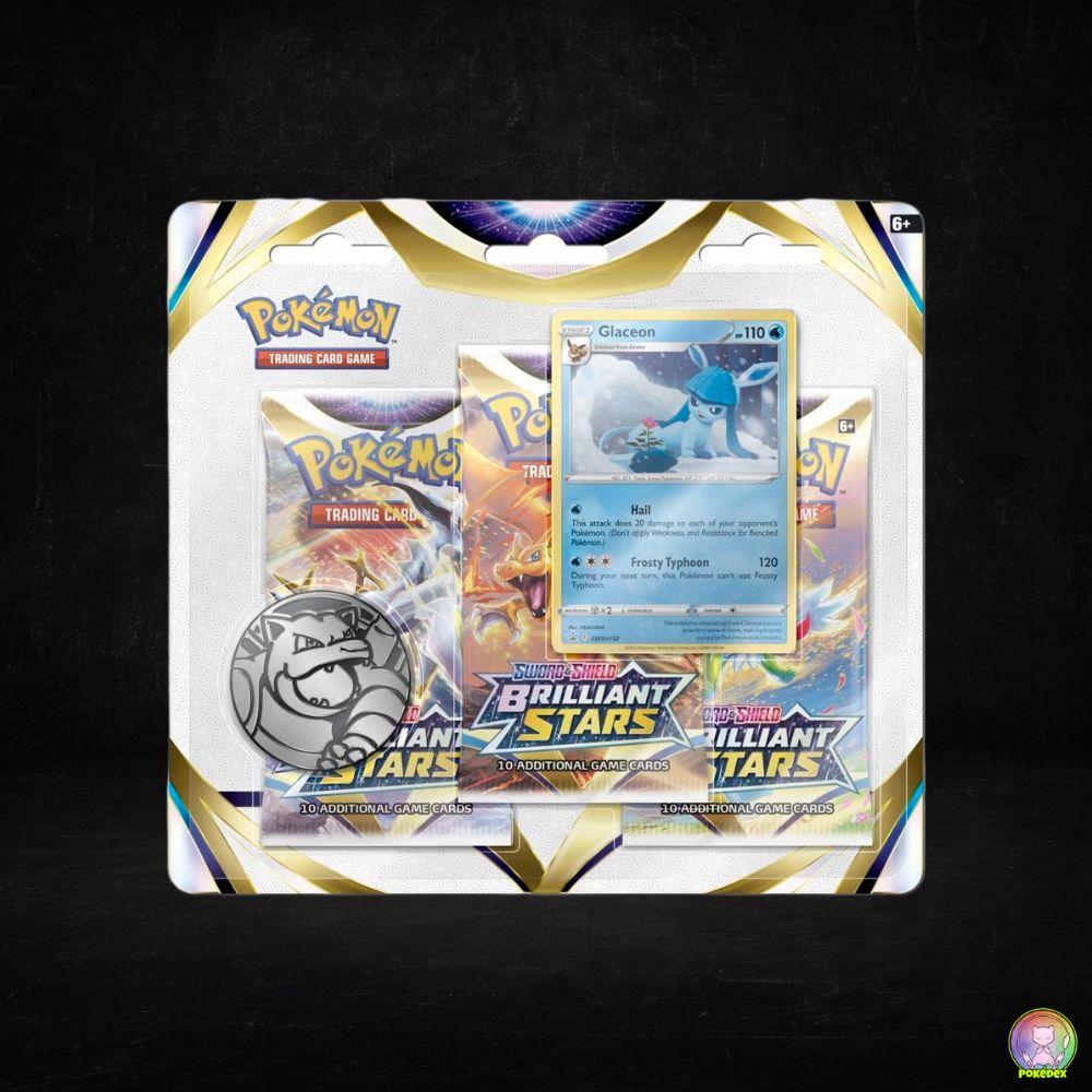 Pokmon TCG: 3 Pack Blister | Brilliant Stars Pokdex Pokmon TCG: 3 Pack Blister | Brilliant Stars Pokdex