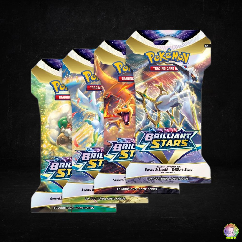 Sleeved Brilliant Stars Booster Packs Pokdex Sleeved Brilliant Stars Booster Packs Pokdex