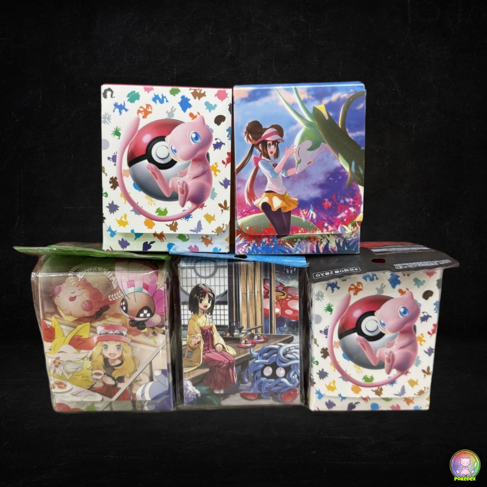 Pokémon Center Exclusive Deck Cases: 151 Mew/Rosa/Serena/Erica