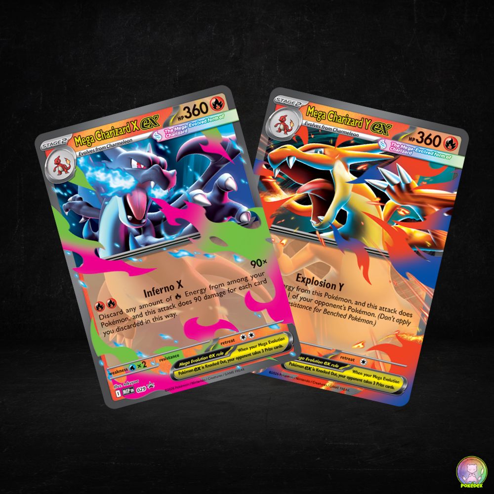 Pokémon TCG: Mega Charizard Tin | Mega Charizard X ex/ Mega Charizard Y ex