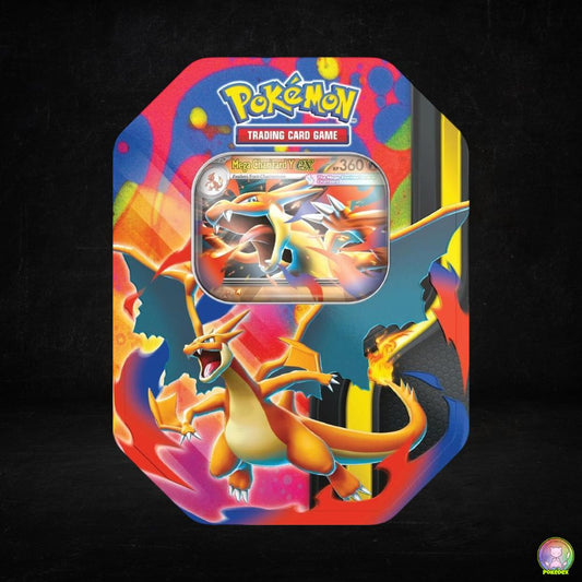 Pokémon TCG: Mega Charizard Tin | Mega Charizard X ex/ Mega Charizard Y ex